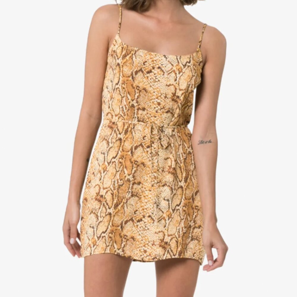 Reformation Snake Mini Dress, size 2 like new!